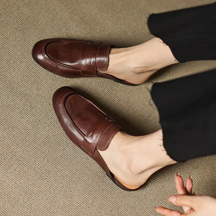 Aurora Genuine Leather Mules