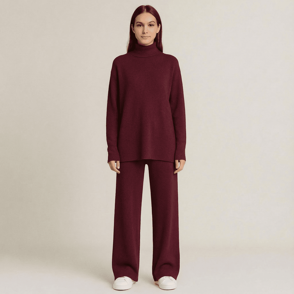 Lov Knit Turtleneck Top & Pants Set
