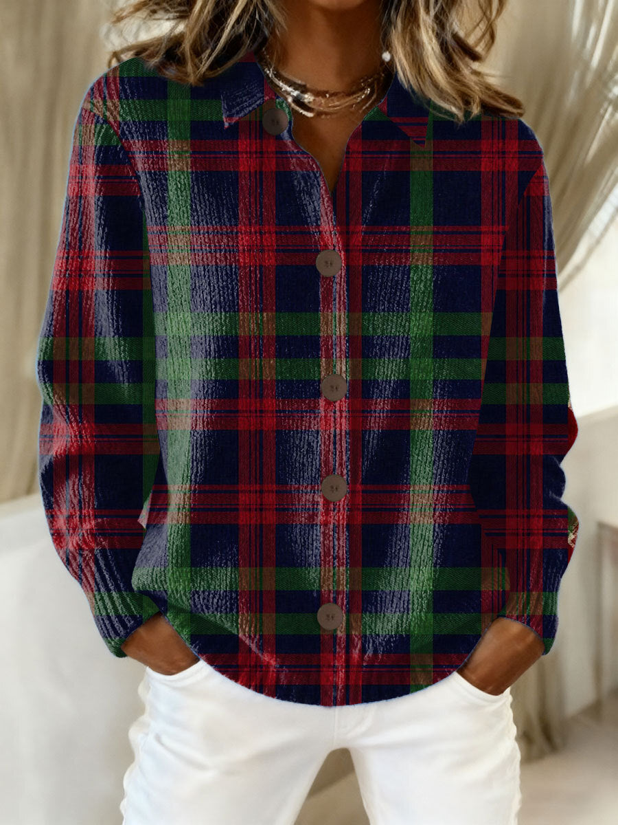 Tess – Checkered Hoodie Blouse